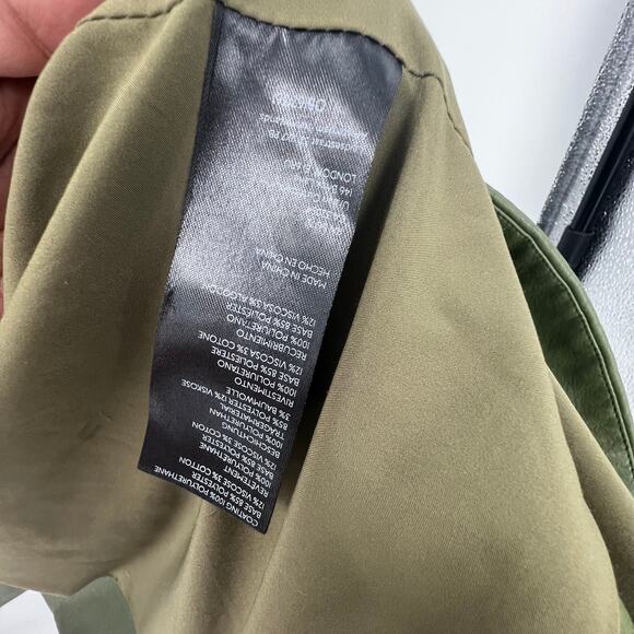 Free People Women's Trinity Faux Leather Trench Coat Long Sleeve Green Size XS - Picture 10 of 13